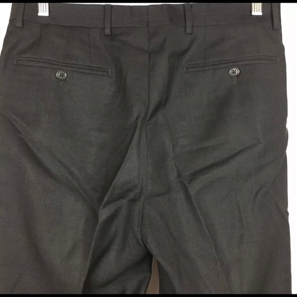 Santorelli Cuffed Pleated Charcoal Dress Pants 32 - Picture 5 of 9